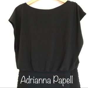 Adrianna Papell short sleeve ruffle skirt dress